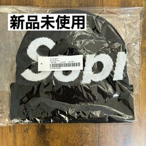 【新品未使用】Supreme Big Logo Beanie Black シュプリーム ビーニー ニット帽 ビッグロゴ ブラック 黒 フリーサイズ