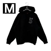 【大人気】美品 Supreme 22fw S Logo Hooded Sweatshirt M Black シュプリーム Sロゴ ツノ パーカー 堀米雄斗着用 ブラック 黒_画像1