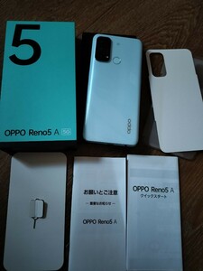 OPPO SIMフリー アイスブルー スマホ reno5a 本体　オッポ