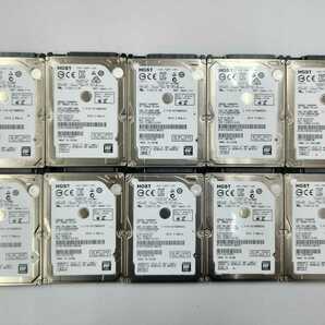 中古HDD 10台セット 500GB HGST SATA 5400RPM 8MB 9.5mm 2.5インチ 動作確認済 健康状態:正常 5K1000-500 HTS541050A9E680 HDD 10枚セットの画像1