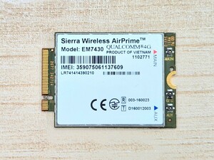 【送料無料】Sierra Wireless AirPrime　EM7430　Panasonic内蔵品　SZ6 ワイヤレスWANカード 1枚 中古動作確認済品