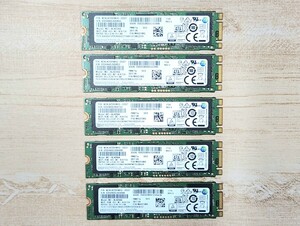 【送料無料】SAMSUNG M.2 SSD 256GB MZNLN256HMHQ-00007 SATA 中古 動作確認済 健康状態:正常 5個セット M.2_256GB_2×5個