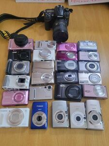 SONY Canon OLYMPUS Nikon CASIO etc. digital camera summarize 25 piece sale used operation not yet verification 