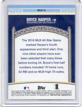 ●ブライス・ハーパー　カード　Vol.86　2016TOPPS UPDATE ALL-STAR GAME ACCESS INSERT #MLB-10　ワシントン・ナショナルズ_画像2