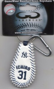 ★イチロー　ニューヨーク・ヤンキース　キーチェーン　ICHIRO 31　MLB公式シール付属　未使用