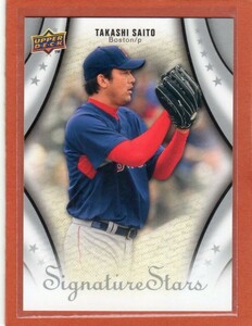 ●斎藤隆　カード　Vol.64　2009UD BASEBALL SIGNATURE STARS #93　ボストン・レッドソックス