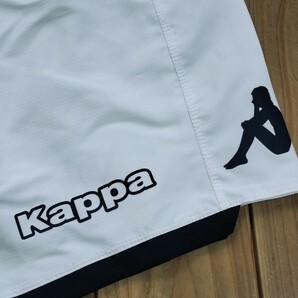 Kappa カッパ KONBAT ショートパンツ メンズM ホワイト×ブルー系 トレーニング サッカー タウンユース 美品 送料無料の画像4