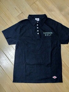 LUMBAR GOLF ランバーゴルフ 半袖ポロシャツ メンズYOUTH-XL(L位) ブラック系 綿100% ゴルフ スポーツ タウンユース 良品 送料無料 