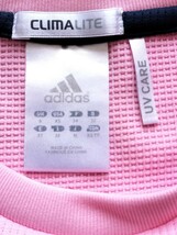 adidas アディダス 半袖 Tシャツ レディースM ピンク系 CLIMALITE UVcare トレーニング スポーツ タウンユース 良品 送料無料 _画像6