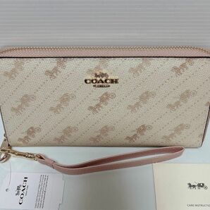 新品　コーチ　長財布　ホワイト　人気　C3547 ミルキーベージュ　coach