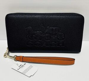 新品　コーチ　長財布　大人 ブラック　ラウンドファスナー　シック　C3548 漆黒　ブラック　coach 未使用　美品