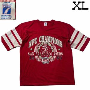 USAアメリカ製 80s 49ers NFLスーパーボールTシャツXLレッドSWSS0014wn28