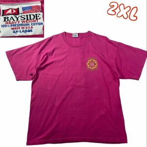 USA Nashville Firefighters ピンクTシャツ2XL　SWS0019wn6アメリカ製ベイサイド