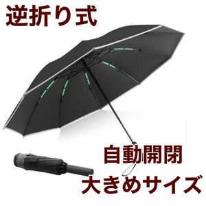 本日限定値下げ！　折りたたみ傘 軽量 自動開閉 晴雨兼用　ワンタッチ 10本骨 日傘 大きい 超撥水 UVカット　黒　ブラック 