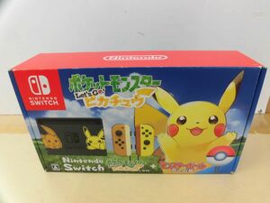 25 送80サ 0407$B24 スイッチ旧型 XAJ ポケモン Let's GO ピカチュウセット + モンスターボールPlus ver18.0.0 ソフトデータ無し 欠品有