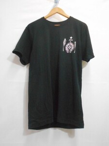 67 送60サ 0430$D14 CHROME HEARTS クロムハーツ FOTI フォティ 両面プリント半袖Tシャツ USA製 ブラック サイズM 中古品