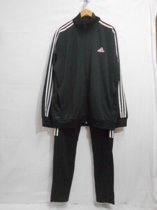 70 送60サ 0502$D09 adidas アディダス ジャージ 上下セット トラックジャケット トラックパンツ 3ライン IA9378 H28909 サイズ2XL 中古品