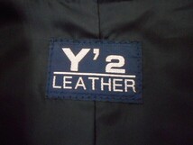 70 送80サ 0407$D21 Y'2 LEATHER ワイツー レザージャケット 馬革 ホースレザー 日本製 ブラック サイズF 中古品_画像5