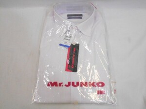 70 送60サ 0506$D09 Mr.Junko ミスタージュンコ ワイシャツ ストライプ ホワイト×ピンク サイズM 未使用