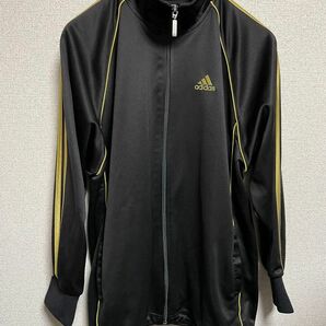 adidas アディダス　ブラック　ジャージ　L ゴールド　金　黒　Lサイズ