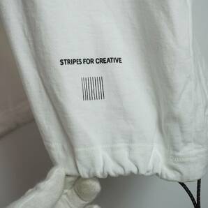 正規 S.F.C STRIPES FOR CREATIVE エスエフシー ストライプフォークリエイティブ 半袖 ドローコード Tシャツ カットソー 白L本物 421Oの画像5