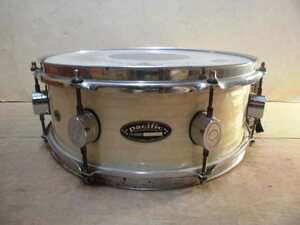 ジャンク dw drum workshop Pacific パシフィック CXシリーズ 14インチ 14×6 スネアドラム ウッド パールホワイト DW