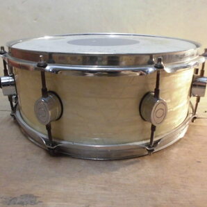 ジャンク dw drum workshop Pacific パシフィック CXシリーズ 14インチ 14×6 スネアドラム ウッド パールホワイト DWの画像3