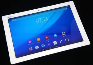 ★液晶美品★　SONY ハイエンド　ハイスペック　タブレット Xperia Tab ホワイト　Z4　★無料で新品充電ケーブル