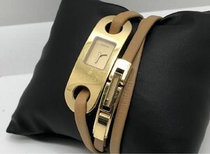 GUCCI グッチ 6100Lレディース　レザーブレス クォーツ腕時計