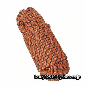 高強度 高品質 耐摩耗性 屋外緊急ロープ クライミングロープ30m 直径9mm オレンジの画像3
