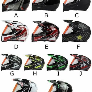 オフロードヘルメット, バイクヘルメット クロスカントリーヘルメット★S M L XL サイズ 選択可の画像3