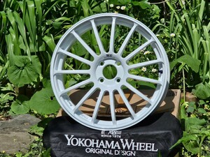 【１本のみ】【新品未使用】 ADVAN RACING RT アドバンレーシング レーシングホワイト 18 × 7J PCD100 4穴 M14対応 INSET43 BROEφ63