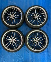 郡山店★中古サマータイヤホイールSET★シュタイナー LMX 20インチ 8.5J 5H114+45＆ウィンラン R330 245/30R20 クラウン、マークXなど_画像1