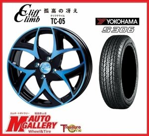 郡山店★軽自動車全般★サマータイヤホイールSET★クリフクライム TC-05 4.5J 14インチ 4H100+45&ヨコハマ S306 155/65R14