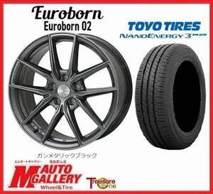 郡山店★サマータイヤホイールSET★ユーロボーン02 16インチ 7.0J 5H120+40&トーヨー ナノエナジー3+ 205/55R16★BMW 1シリーズ F20/F21