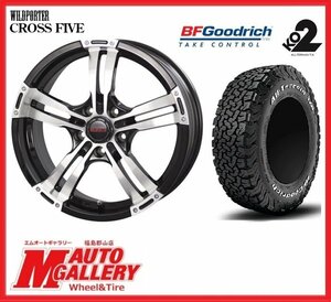 郡山店★サマータイヤホイールSET★ワイルドポーター クロス5 16インチ 7.0J 5H114+35& BFG A/T KO2 225/70R16★デリカD5、RAV4