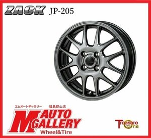 郡山店★スタッドレスタイヤホイールSET★ザック JP205 4.5J 14インチ 4H100+45&ウィンガードアイス2 155/65R14 23年製