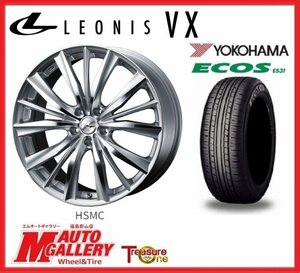 郡山店★ラスト1SET！！★サマータイヤホイールSET★レオニス VX 7.0J 17インチ 5H114+53&ヨコハマ ECOS ES31 215/50R17★ノア、VOXYなど