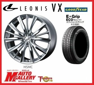 郡山店★ラスト1SET！！★サマータイヤホイールSET★レオニス VX 7.0J 17インチ 5H114+53&グッドイヤー EG01 215/50R17★ノア、VOXYなど