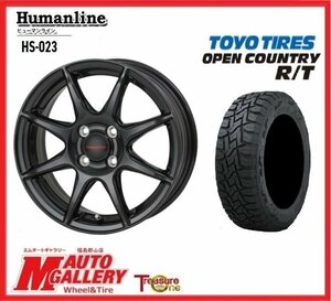 郡山店★サマータイヤホイールSET★ヒューマンライン HS-023 12インチ 3.5J 4H100+43&オープンカントリー R/T 145/80R12★軽トラ・軽VAN