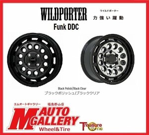 郡山店★新品ホイール４本SET★軽自動車全般☆WILDPOTER Funk DDC 4.5J 14インチ 4H100+45 ブラックポリッシュ/ブラッククリア