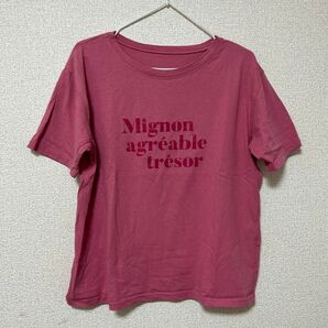 【週末限定値下げ】ピンク　ロゴTシャツ　半袖