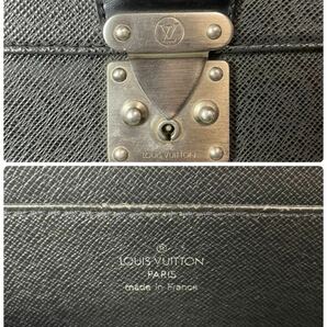 1円 LOUIS VUITTON ルイヴィトン M30032 タイガ セルヴィエット モスコバ ドゥ スフレ ビジネスバッグ ブリーフケース ブラック系 黒の画像10