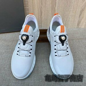  golf shoes walking sport men's casual professional waterproof ventilation slip prevention white / blue 25.0cm