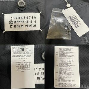 【美品】メゾン マルジェラ Maison Margiela タグ付き 2011SS ここのえ期 ⑩ 牛革 レザー ライダース ジャケット ネイビー 48 Lサイズの画像10