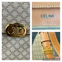 【美品】CELINE マカダム ゴールド金具 ロゴ ショルダーバッグ セリーヌ_画像8