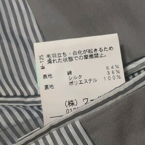 圧倒的高級感 TAKEO KIKUCHI/タケオキクチ テーラードジャケット シルク混 2 春物 夏物 M グレー 赤タグ 茶タグの画像8