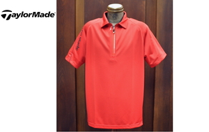 TaylorMade LL размер * мужской рубашка с коротким рукавом * красный цвет * новый товар * стандартный товар *TaylorMade Golf одежда 