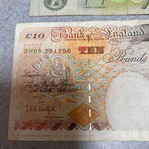 イギリス 1ポンド 10ポンド紙幣 2枚セットの画像4