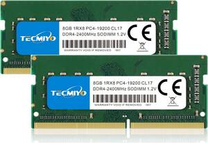 テクミヨ ノートPC用メモリ DDR4-2400(PC4-19200) 16GB 260pin SODIMM CL17(8GB×2